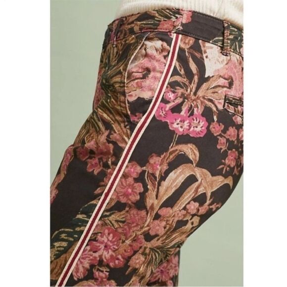 CH|NO by Anthropologie Relaxed Floral Pants Multicolored Pockets Sz 27 - Picture 4 of 17